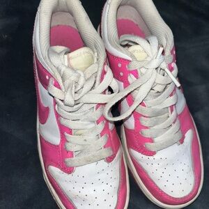 Nike Kids Pink and White Sneakers